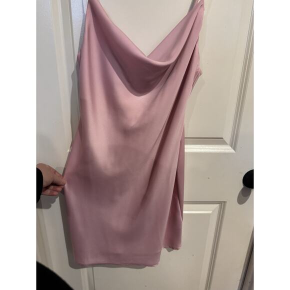 Urban Outfitters UO Mallory PINK Cowl Neck Slip Dress Adjustable Straps Size M - Picture 6 of 9